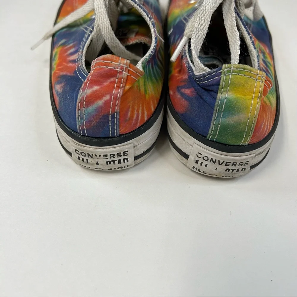 Converse Unisex Youth Kids Sneakers Size 2 Low Top Lace Up Tie Dye Yellow #1571